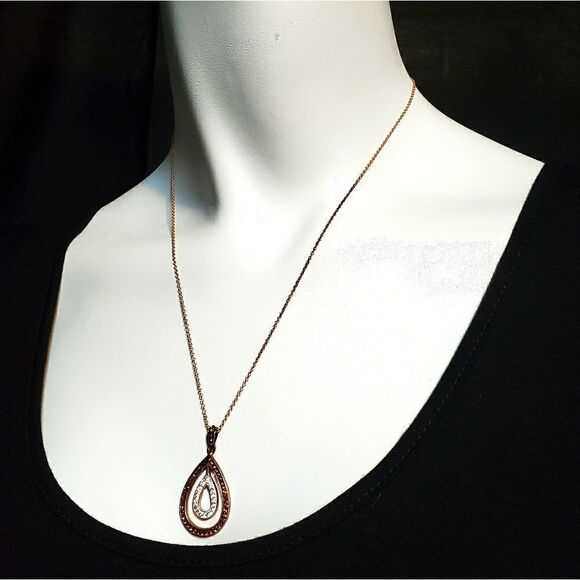 NWT Kohl's 14 Karat Rose Gold Plated Pendant - Picture 1 of 5